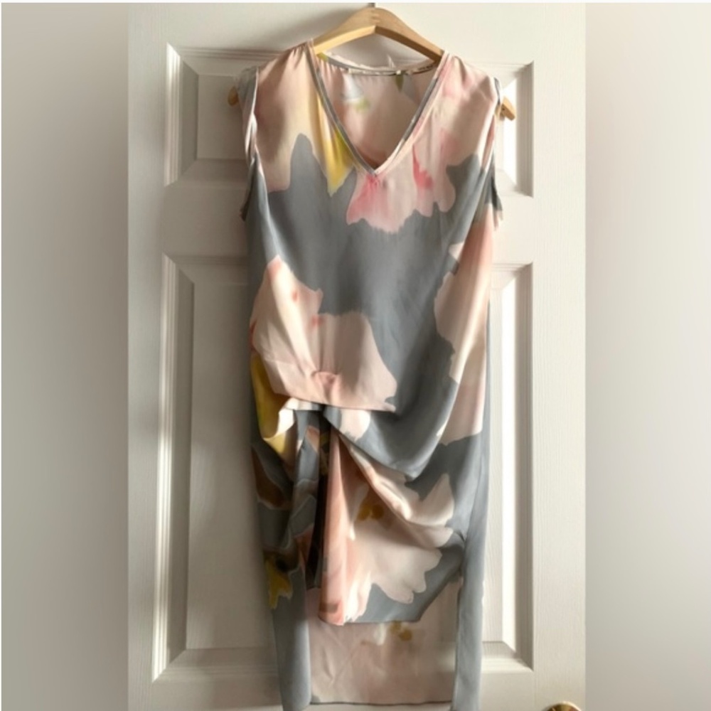 All saints blossom V silk dress